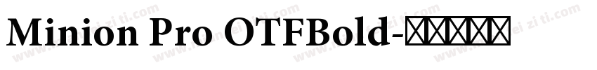Minion Pro OTFBold字体转换